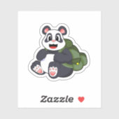 Panda als wandelaar met rugzak sticker (Vel)