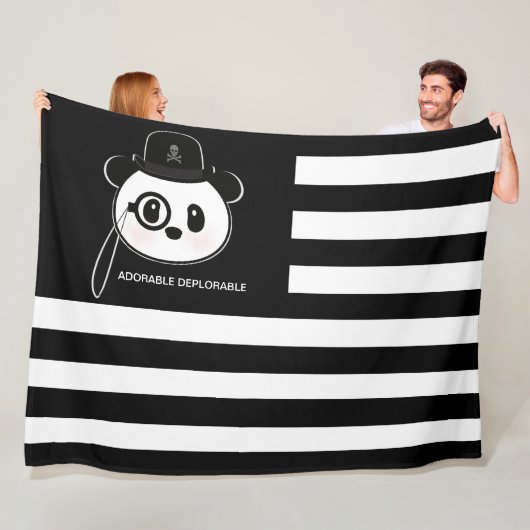 Panda - Amerikaans vlaggen - Beer van de VS Fleece Deken (In situ)