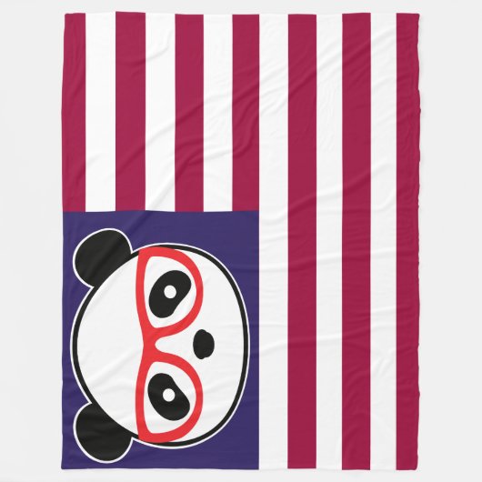 Panda - Amerikaans vlaggen - Beer van de VS Fleece Deken (Voorkant)
