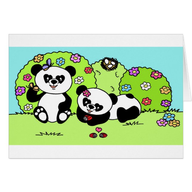 panda and butterfly (Voorkant Horizontaal)