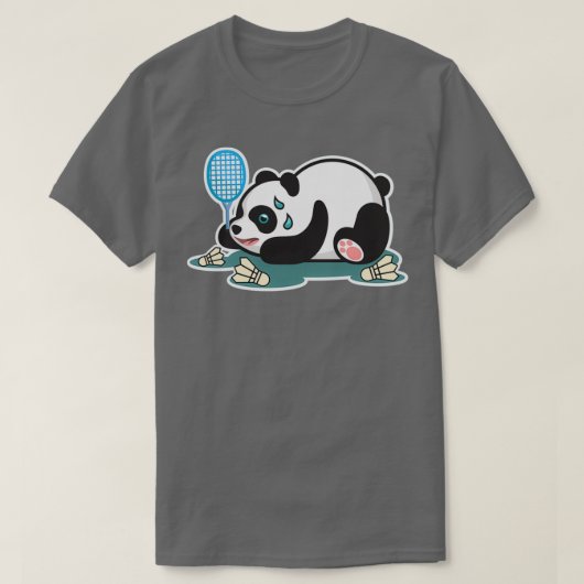 Panda Animals Badminton Shuttlecocks T T-shirt (Design voorkant)