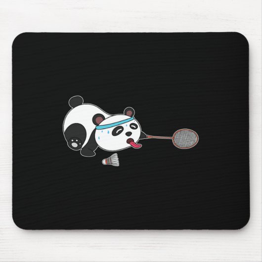 Panda Animals Badminton Shuttles Muismat (Voorkant)