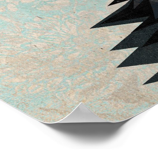 PANDA & ANTLER FLORAL OWL POSTER (Hoek)