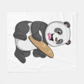 Panda as Baker with Bread Fleece Deken (Voorkant (Horizontaal))
