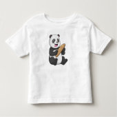 Panda as Baker with Bread Kinder Shirts (Voorkant)
