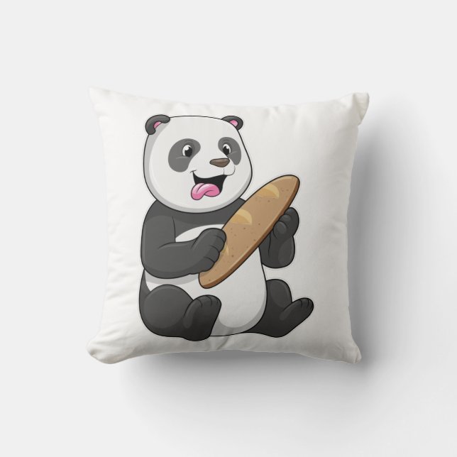 Panda as Baker with Bread Kussen (Voorkant)