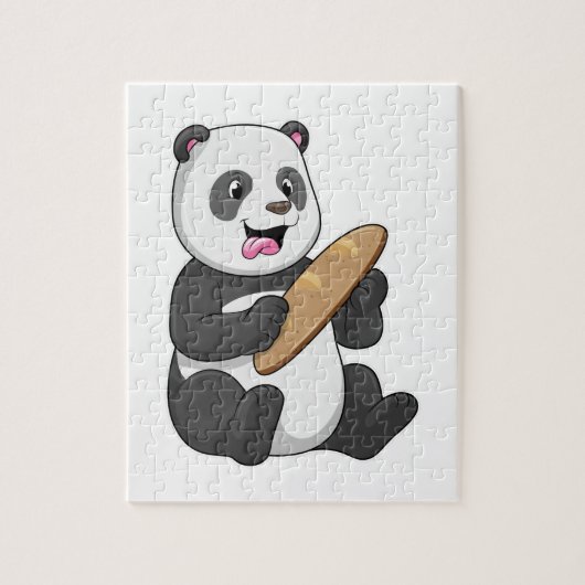 Panda as Baker with Bread Legpuzzel (Verticaal)