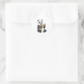 Panda as Baker with Bread Ronde Sticker (Tas)