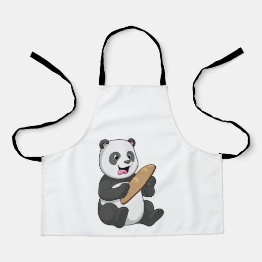 Panda as Baker with Bread Schort (Voorkant)