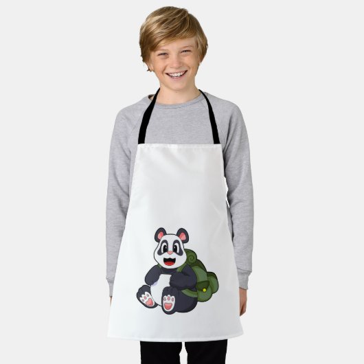 Panda as Hiker with Backpack Schort (Gedragen)