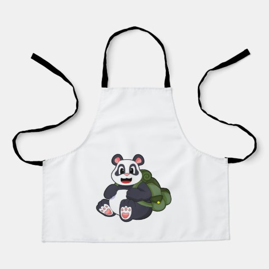 Panda as Hiker with Backpack Schort (Voorkant)