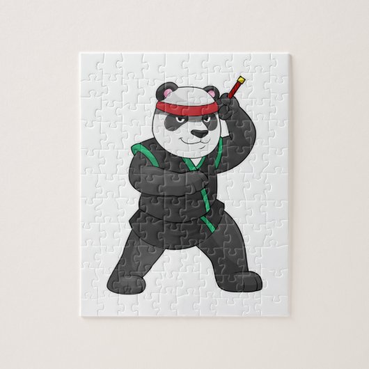 Panda as Ninja in Costume Legpuzzel (Verticaal)