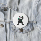 Panda as Ninja in Costume Ronde Button 7,6 Cm (In situ)