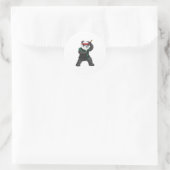 Panda as Ninja in Costume Ronde Sticker (Tas)