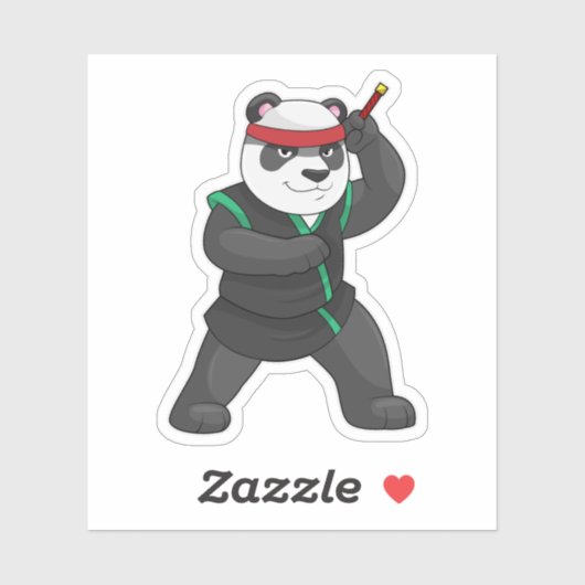 Panda as Ninja in Costume Sticker (Vel)