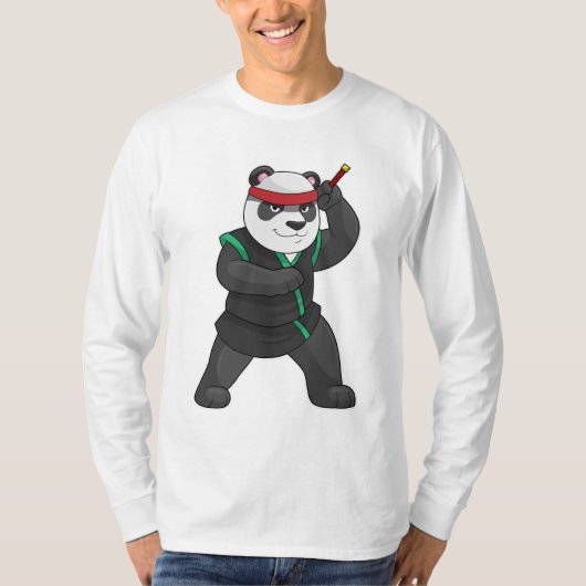 Panda as Ninja in Costume T-shirt (Voorkant)