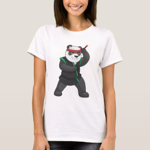 Panda as Ninja in Costume T-shirt