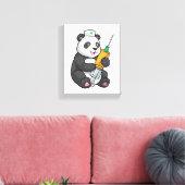 Panda as Nurse with Syringe Canvas Afdruk (Insitu (Woonkamer))
