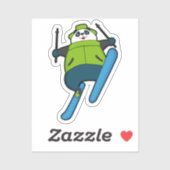 Panda as Ski jumper with Ski Sticker (Vel)