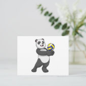 Panda as Volleyball player with Volleyball Briefkaart (Staand voorkant)