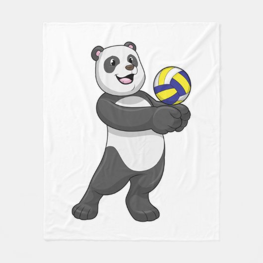 Panda as Volleyball player with Volleyball Fleece Deken (Voorkant)
