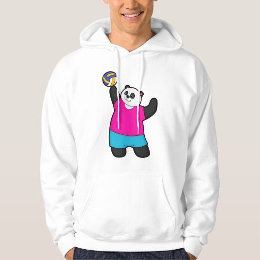 Panda as Volleyball player with Volleyball Hoodie (Voorkant)