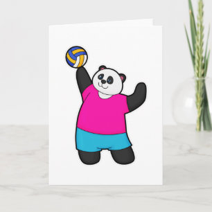 Panda as Volleyball player with Volleyball Kaart