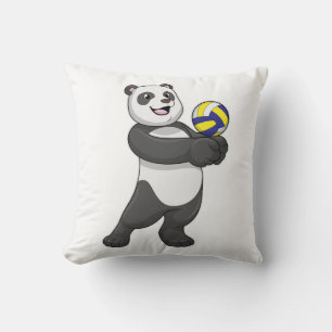 Panda as Volleyball player with Volleyball Kussen