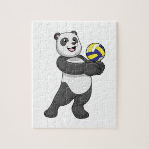 Panda as Volleyball player with Volleyball Legpuzzel