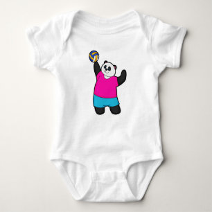 Panda as Volleyball player with Volleyball Romper