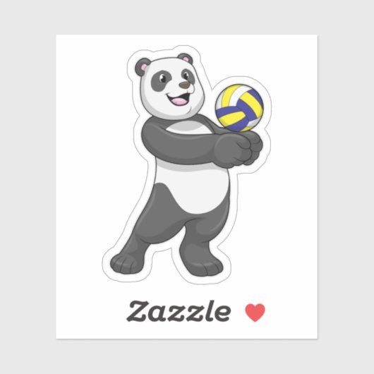 Panda as Volleyball player with Volleyball Sticker (Vel)