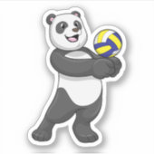 Panda as Volleyball player with Volleyball Sticker (Voorkant)