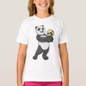 Panda as Volleyball player with Volleyball T-shirt (Voorkant)