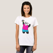 Panda as Volleyball player with Volleyball T-shirt (Voorkant volledig)