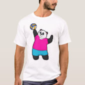 Panda as Volleyball player with Volleyball T-shirt (Voorkant)