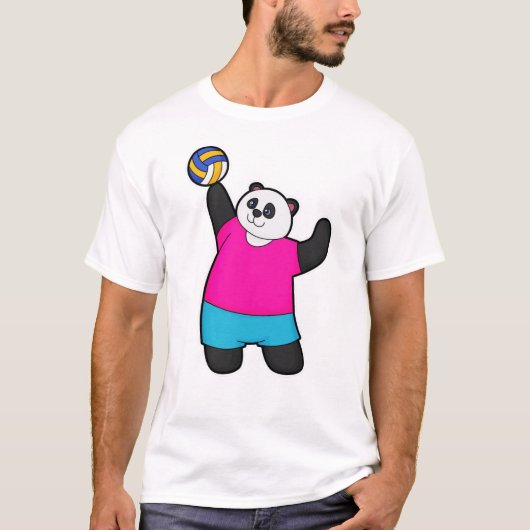 Panda as Volleyball player with Volleyball T-shirt (Voorkant)