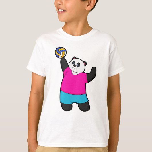 Panda as Volleyball player with Volleyball T-shirt (Voorkant)