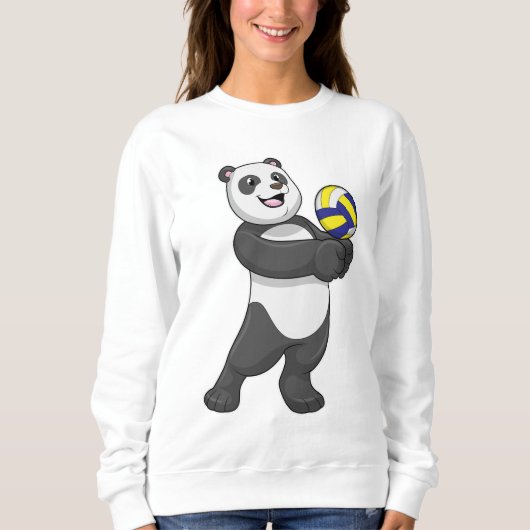 Panda as Volleyball player with Volleyball Trui (Voorkant)