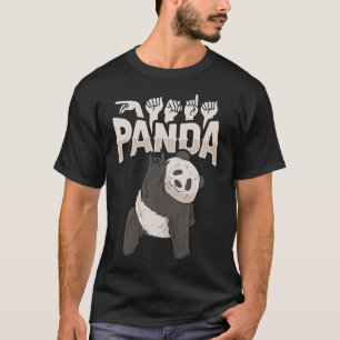 Panda Asl Handgebaar Doof Gehoorverlies Bewustzijn T-shirt