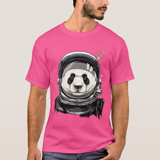 Panda Astronaut Space Exploration Astronomy Lover T-shirt (Voorkant)