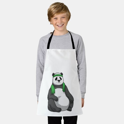 Panda at Fitness with Towel Schort (Gedragen)