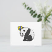 Panda at Handball Sports Briefkaart (Staand voorkant)