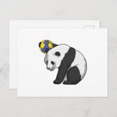 Panda at Handball Sports Briefkaart (Voorkant / Achterkant)