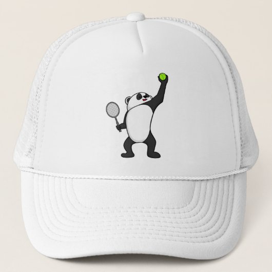 Panda at Tennis with Tennis racket Trucker Pet (Voorkant)