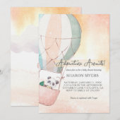 Panda Avontuur Wacht Baby Shower Kaart (Voorkant / Achterkant)