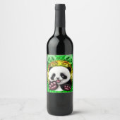 Panda Baby Beer Cute and Happy Wijn Etiket (Voorkant)