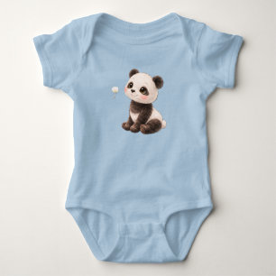 Panda Baby Bodysuit – Mooie Zwarte en Witte Beer �