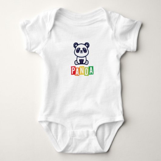 Panda Baby Jersey Bodysuit (Voorkant)