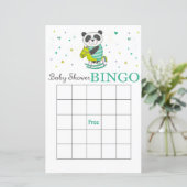 Panda baby shower bingo (Staand voorkant)