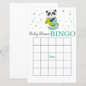 Panda baby shower bingo (Voorkant / Achterkant)